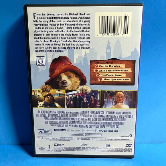 Paddington Bear DVD (2015) Family Movie - From Producer of Harry Potter - PG - Picture 2 of 6